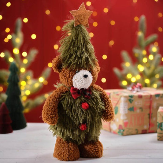Christmas Tree Standing Bear with Star