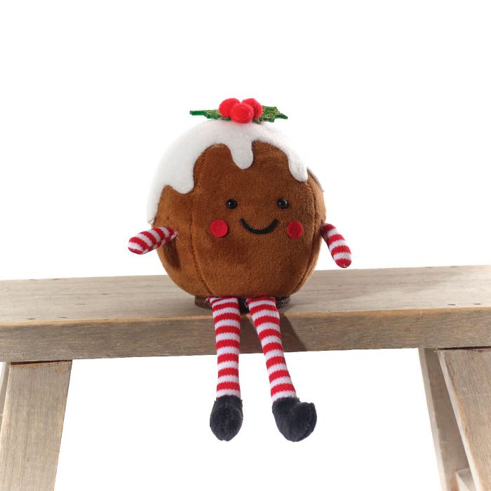 Christmas Pudding Fabric Shelf Sitter