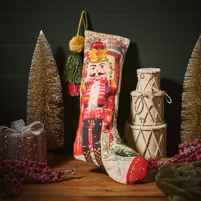 Christmas Nutcracker Soldier Stocking