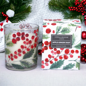Red Berry Design Scented Christmas Candle