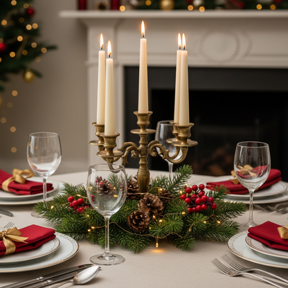 Box of 4 Cream Taper Dinner Candles