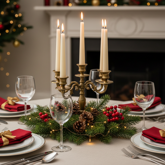 Box of 4 Cream Taper Dinner Candles