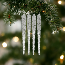 Load image into Gallery viewer, Glitter Icicles with Diamonds Christmas Tree Decoration
