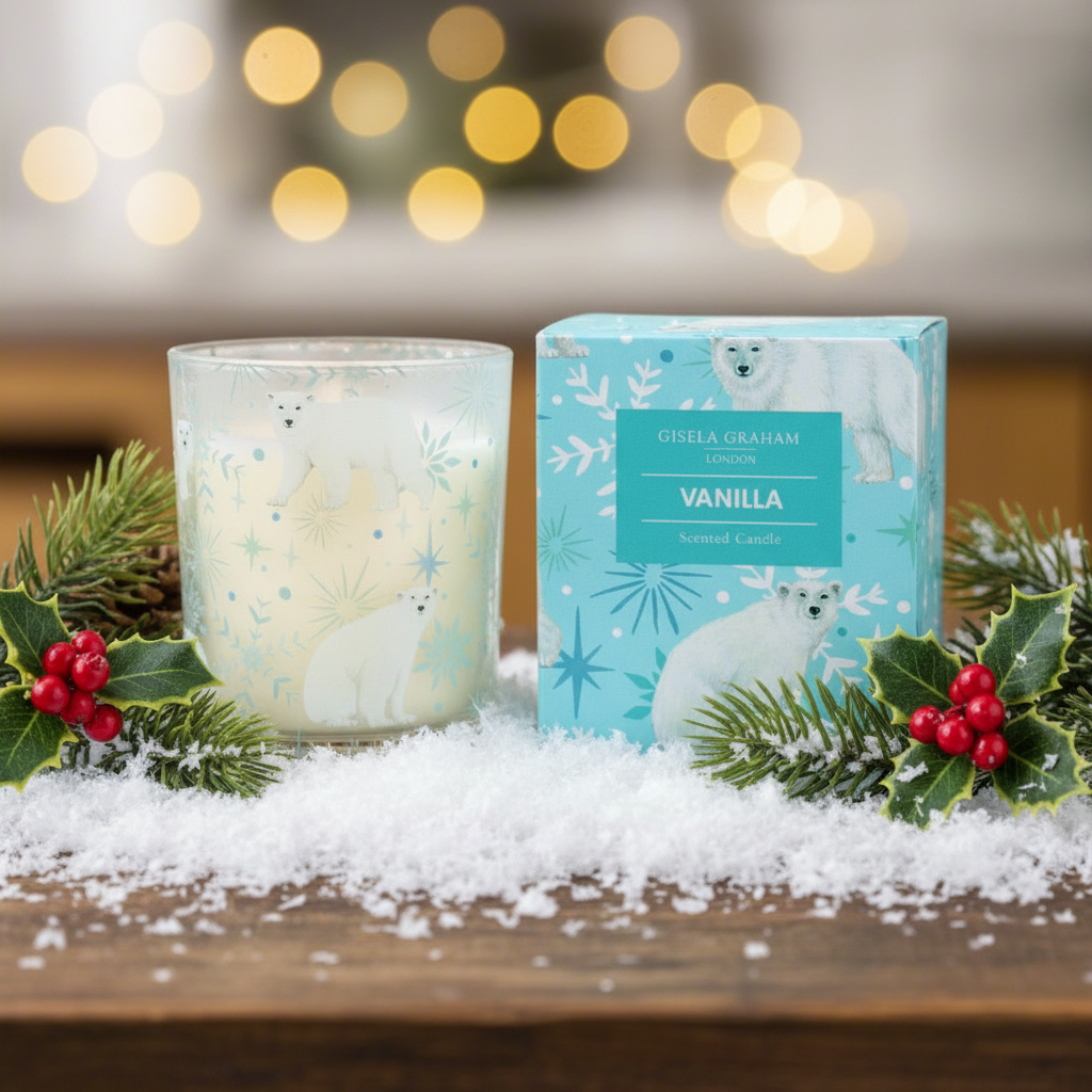 Polar Bear Design Scented Christmas Candle