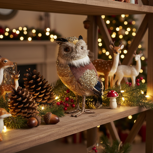 Mystic Owl Christmas Woodland Decoration