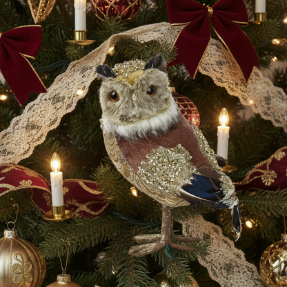 Mystic Owl Christmas Woodland Decoration