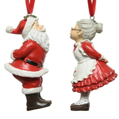 Mr and Mrs Claus Hanging Christmas Decoration