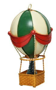 Antique Finish Green Hot Air Balloon Ornament