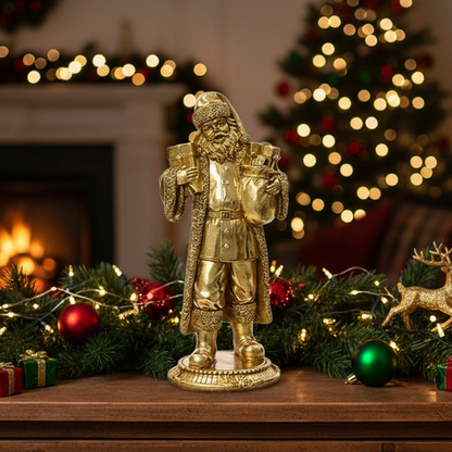 Gold Santa Christmas Ornament 28.5cm