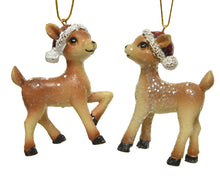 Load image into Gallery viewer, Set of 2 Christmas Baby Reindeer Hanging Decoration

