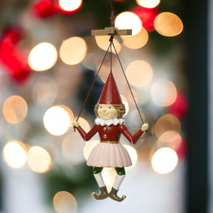 Hanging Puppet Style Doll Christmas Decoration