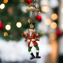 Load image into Gallery viewer, Hanging Puppet Style Nutcracker Christmas Decoration
