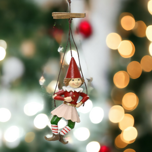 Hanging Puppet Style Doll 11cm Christmas Decoration