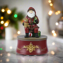 Load image into Gallery viewer, Santa with Presents Christmas Music Box
