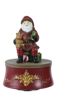 Santa with Presents Christmas Music Box