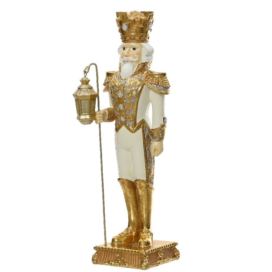 White and Gold Soldier Christmas Ornament