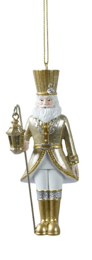 Gold and Silver Santa Soldier Hanging Decoration
