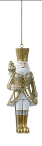 Gold and Silver Santa Soldier Hanging Decoration