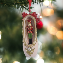Load image into Gallery viewer, Nutcracker in Ballet Shoe Hanging Christmas Decoration
