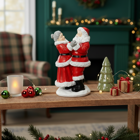 Mr and Mrs Claus Christmas Ornament 16cm