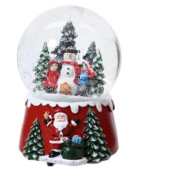 Snowman and Children Scene Snow Globe