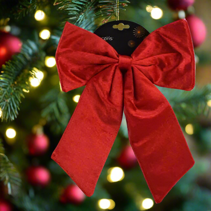 Red Velvet Christmas Bow 35cm
