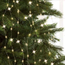 Load image into Gallery viewer, Lumineo Warm White Silver Wire Flashing Effect Tree Lights 180cm
