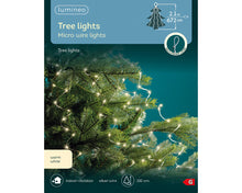 Load image into Gallery viewer, Lumineo Warm White Silver Cable Tree Lights 210cm
