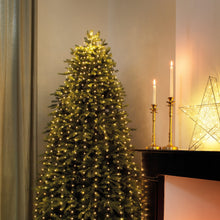 Load image into Gallery viewer, Lumineo Warm White Green Wire Flashing Effect Tree Lights 180cm
