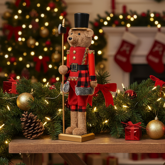 Nutcracker Bear Christmas Ornament Decoration 38cm