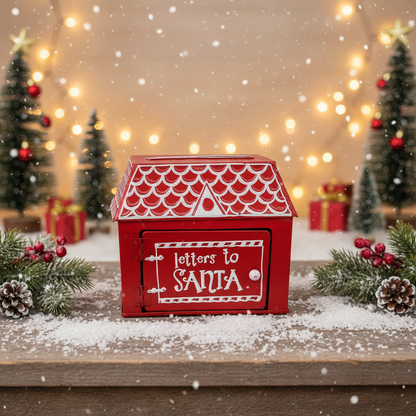 Christmas Gingerbread House Letters To Santa Red Post Box