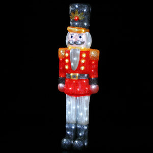 Acrylic LED Christmas Nutcracker with Red Jacket Decoration
