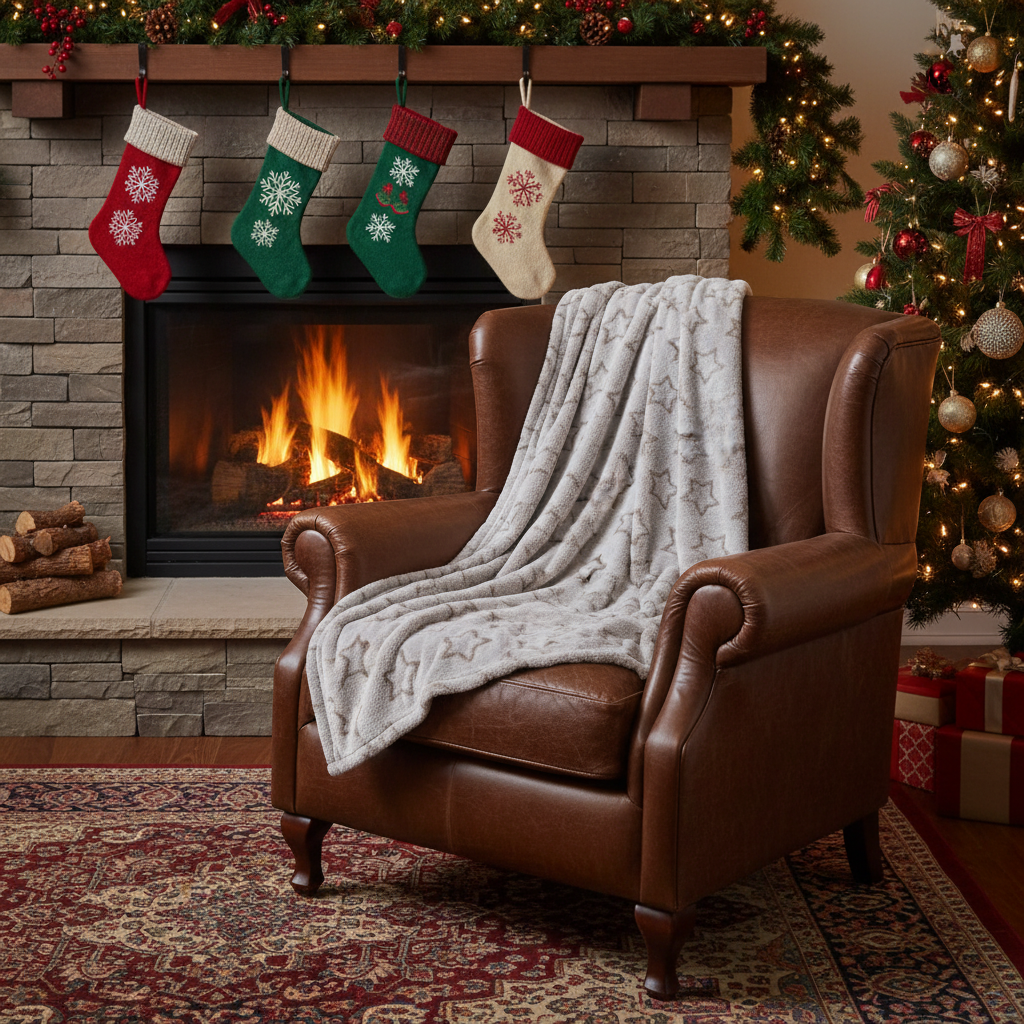 Christmas Star Design Throw