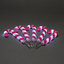 Load image into Gallery viewer, Konstsmide 5 Piece Acrylic Christmas Candy Cane LED Light Set
