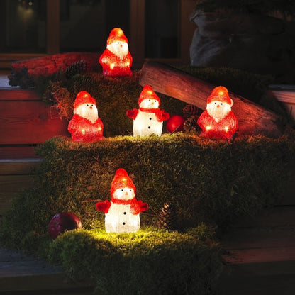 Konstsmide Acrylic 5 Piece Snowman and Santa Christmas Lights Set