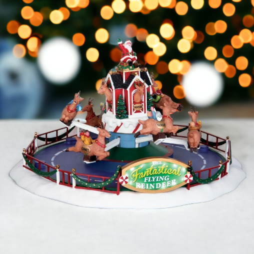 Lemax Reindeer On Holiday Santa's Wonderland Decoration