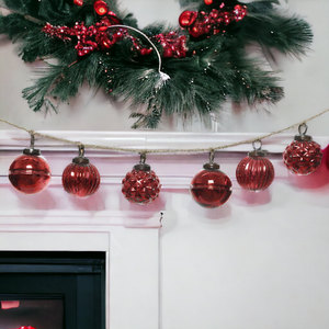 Red Glass Bauble Garland