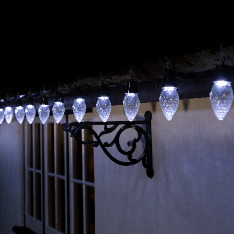 Noma 20 White Large Faceted Cone Lights