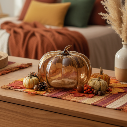 Expresso Glass Pumpkin Ornament