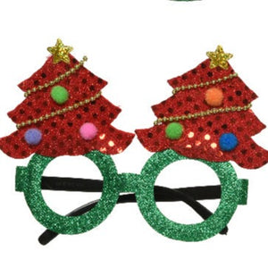 Red Christmas Tree Novelty Glasses