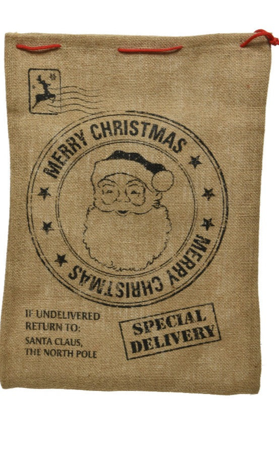 Special Delivery Christmas Hessian Gift Bag