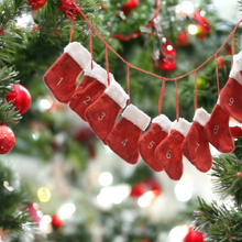 Load image into Gallery viewer, 24 Stockings Advent Calendar Garland
