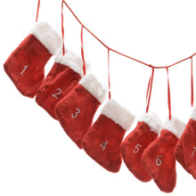 Load image into Gallery viewer, 24 Stockings Advent Calendar Garland
