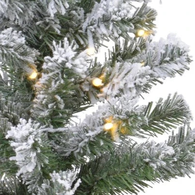 Snowy Imperial Pre-Lit Mini Christmas Tree in Hessian Bag 90cm