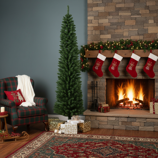 Everlands Pencil Pine 180cm/6ft Christmas Tree