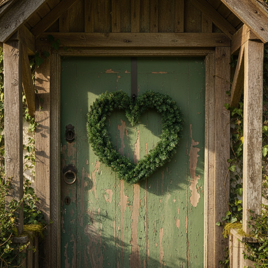 Imperial Heart Shaped Christmas Wreath 50cm