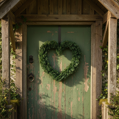 Imperial Heart Shaped Christmas Wreath 50cm
