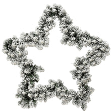 Load image into Gallery viewer, Snowy Star Shape Christmas Wreath 60cm
