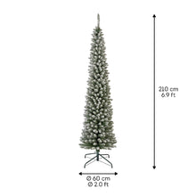 Load image into Gallery viewer, Everlands Snowy Pencil Pine 210cm/7ft Christmas Tree
