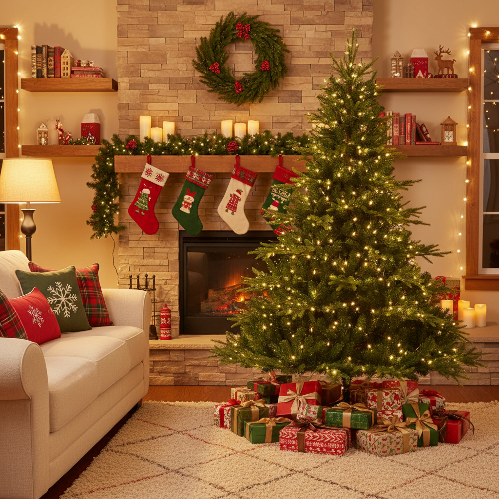 Everlands Serbian Spruce 7ft Christmas Tree